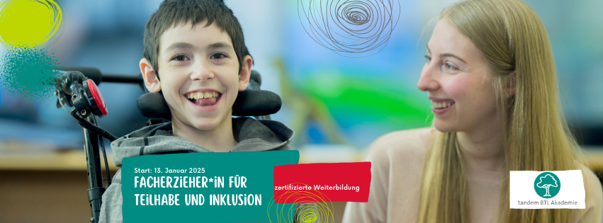 Weiterbildung zur Facherzieherin für Teilhabe und Inklusion - werbebild